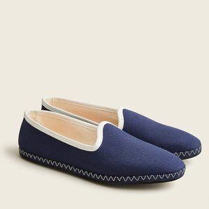 J. Crew Contrast Tipped Venetian Loafers Navy Size 9